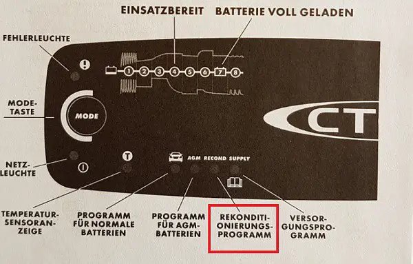 Anleitung eines Batterieladegeräts