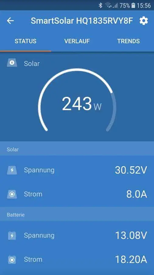 Solarladeregler-App